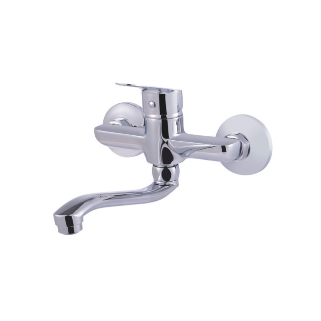 PLAY wall-mounted kitchen faucet - finishing Chrome