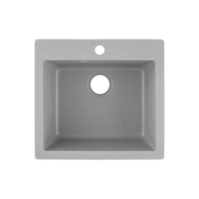 Granite sink EMPORIO 1 bowl without drainer - finishing Gray